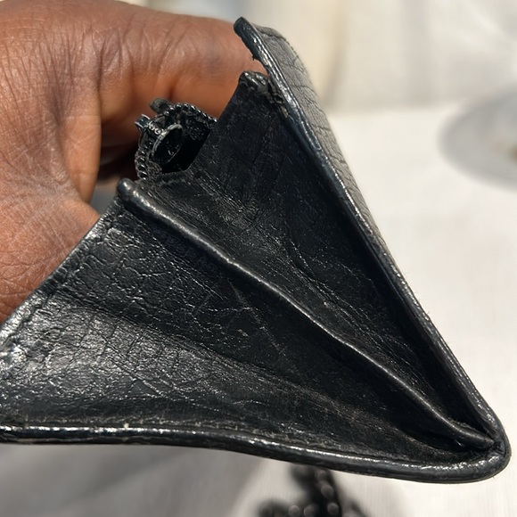 Gucci Black Long Leather wallet Authentic with chain - Picture 13 of 13